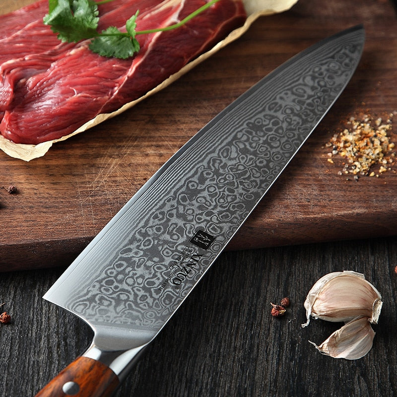 Couteau de cuisine japonais Gyuto en charme rouge - Kleos